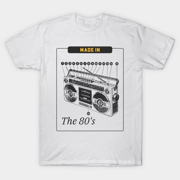 Made In The 80's Boombox T-Shirt by Journees